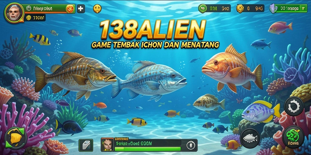 Tampilan gameplay 138ALIEN dengan aksi menembak ikan yang menarik.