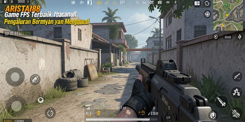 Screenshot gameplay ARISTA88 menampilkan aksi intens dalam mode FPS.