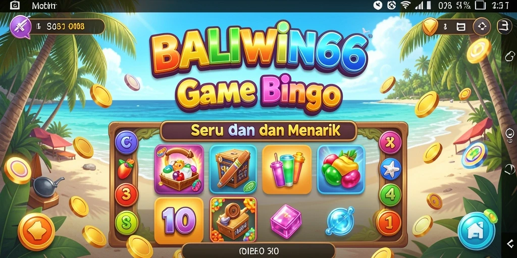Tampilan gameplay BALIWIN66 yang menarik dengan suasana bingo yang seru.