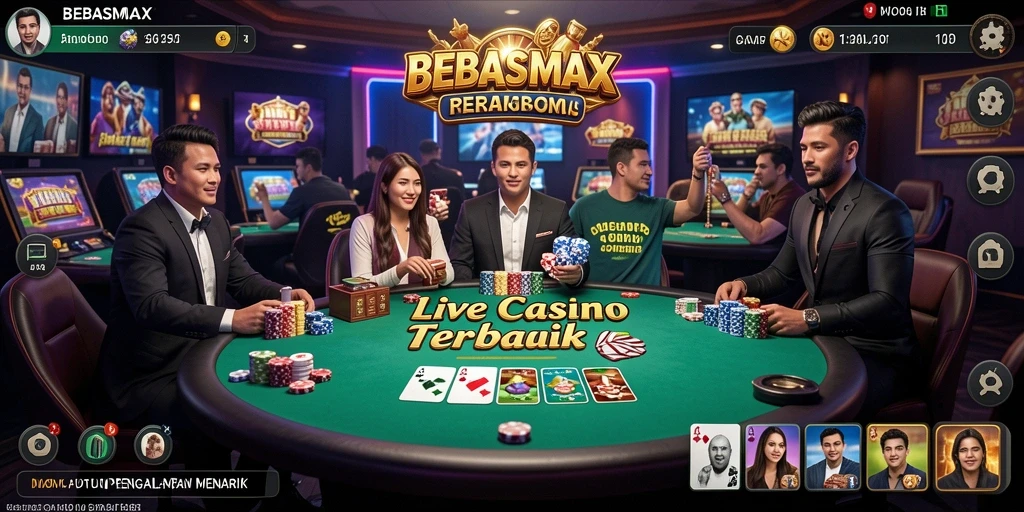 Tampilan menarik dari permainan Live Casino BEBASMAX yang menggairahkan.