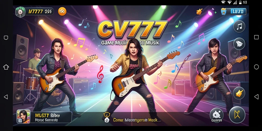 Tampilan gameplay seru CV777 dengan berbagai lagu menari.
