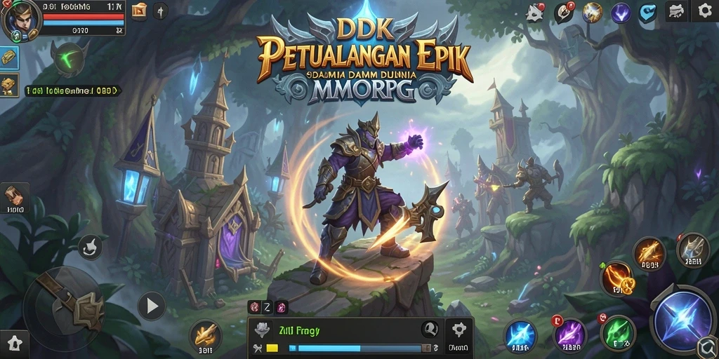 Screenshot DKK menunjukkan aksi pertarungan seru di dunia MMORPG.