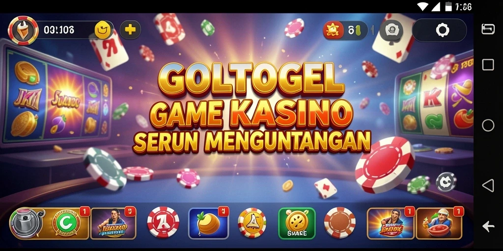 Tampilan gameplay GOLTOGEL yang menggembirakan dan penuh warna.