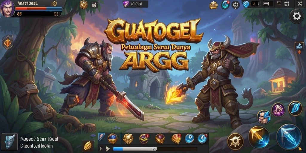 Tampilan gameplay GUATOGEL dengan aksi epik di dunia ARPG.
