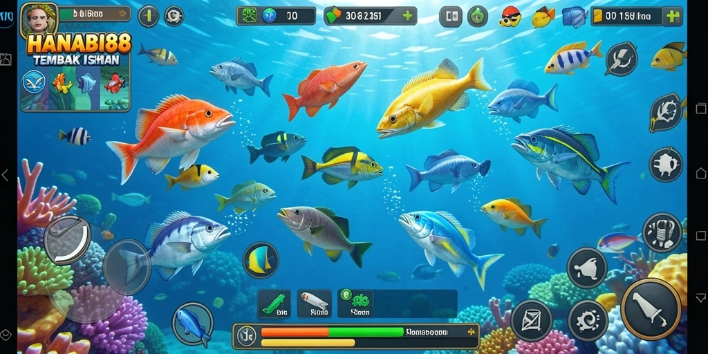 Screenshot gameplay Tembak Ikan yang memukau di HANABI88.