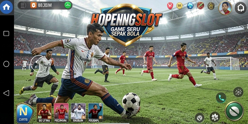 Tampilan menarik gameplay HOPENGSLOT dengan nuansa sepak bola yang seru.
