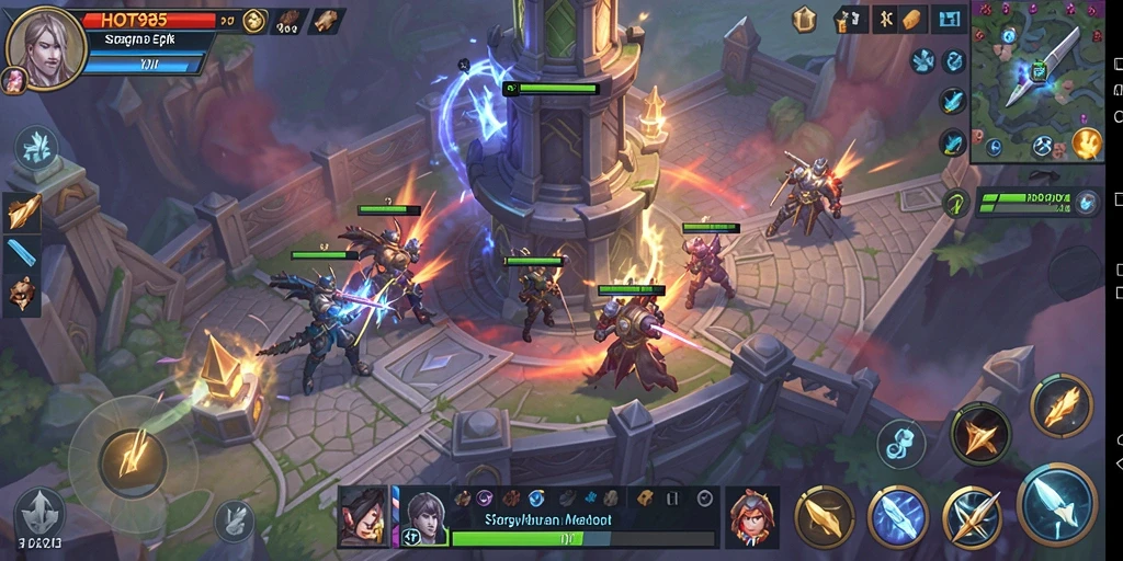Screenshot gameplay HOT985 menampilkan aksi seru di Tower Defense.