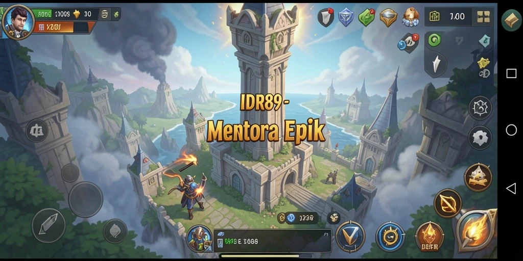 Gameplay seru dan strategi dalam IDR89 saat mempertahankan menara.