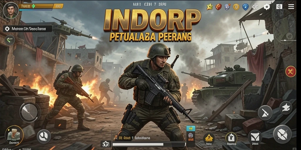 Tampilan seru di dalam gameplay INDORP yang penuh aksi.