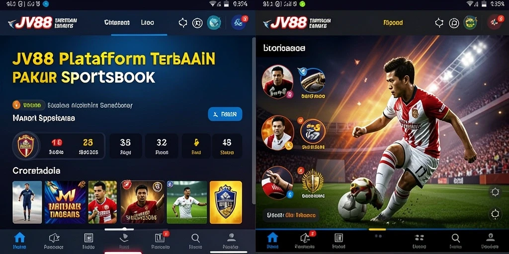 Screenshot utama JV88 menunjukkan gameplay taruhan yang menarik dan interaktif.