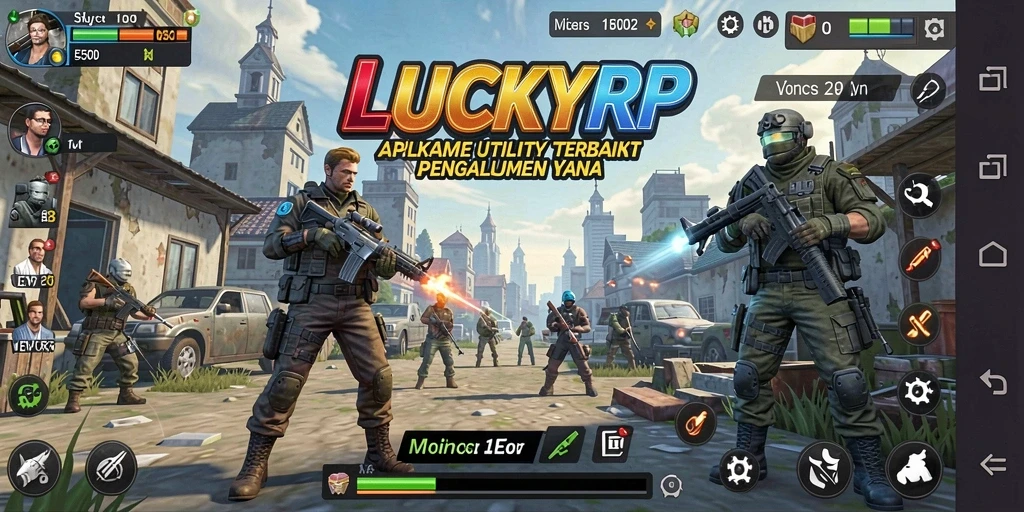 Tampilan utama LUCKYRP dengan fitur-fitur Utility yang menarik.