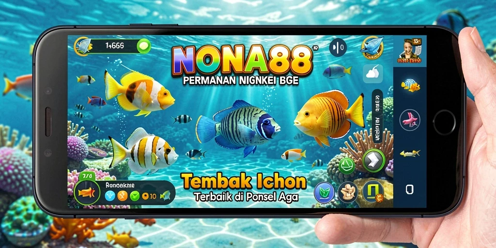 Screenshot gameplay Tembak Ikan NONA88 menunjukkan aksi menangkap ikan yang seru.