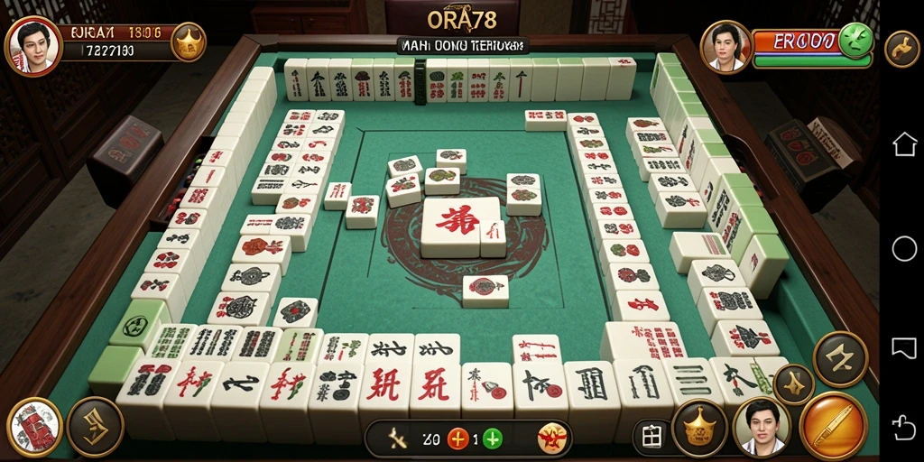 Tampilan gameplay Mahjong yang menarik di ORA78.