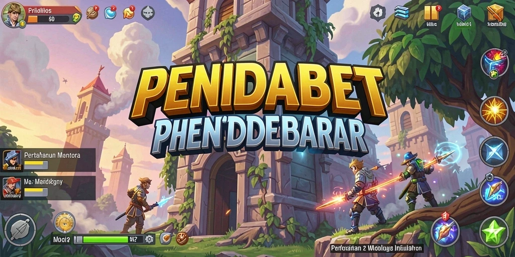 Tampilan menarik dari gameplay PENIDABET Tower Defense di level mendebarkan.