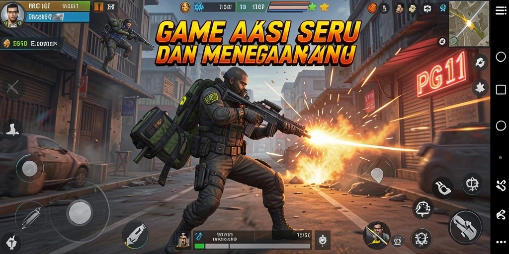 Screenshot utama PG11 menunjukkan aksi seru dan grafis menakjubkan.