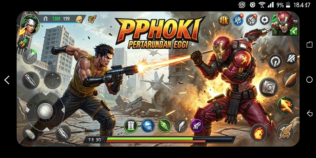 Gameplay PPHOKI menampilkan aksi mendebarkan dan karakter yang dinamis.