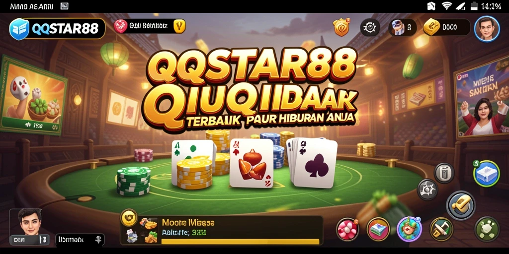 Screenshot gameplay seru dari QQSTAR88 dengan tampilan kartu QiuQiu.