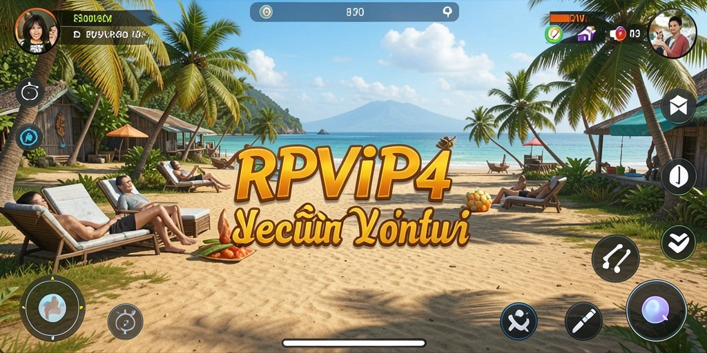 Tampilan gameplay RPVIP4 yang cerah dan menyenangkan.