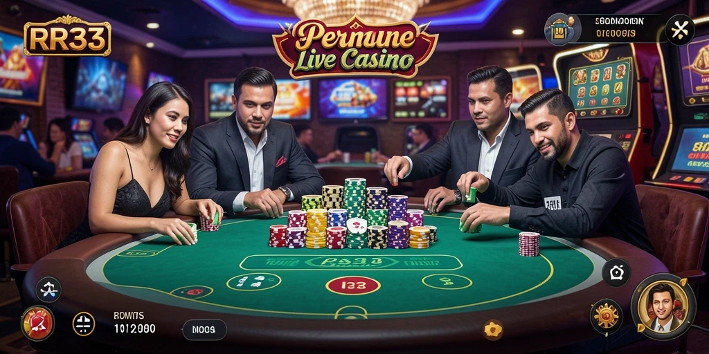 Tampilan utama gameplay Live Casino RR33 yang interaktif dan menarik.