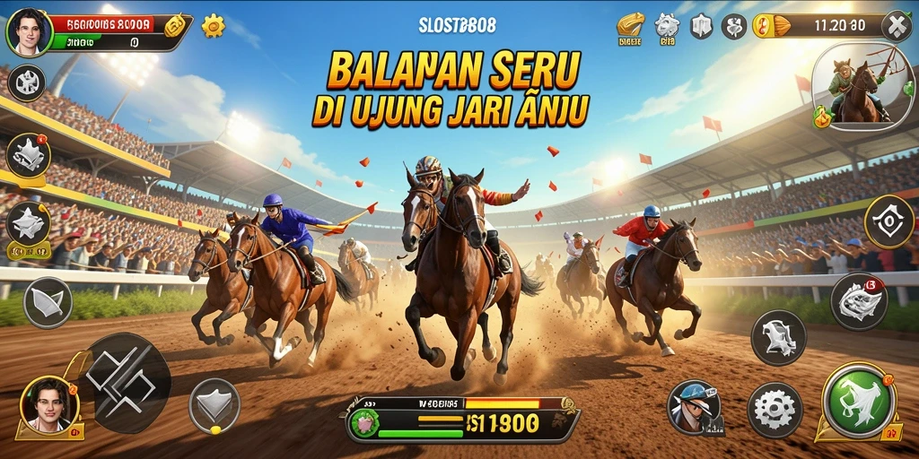 Tampilan menakjubkan dari gameplay balapan di SLOST8808.