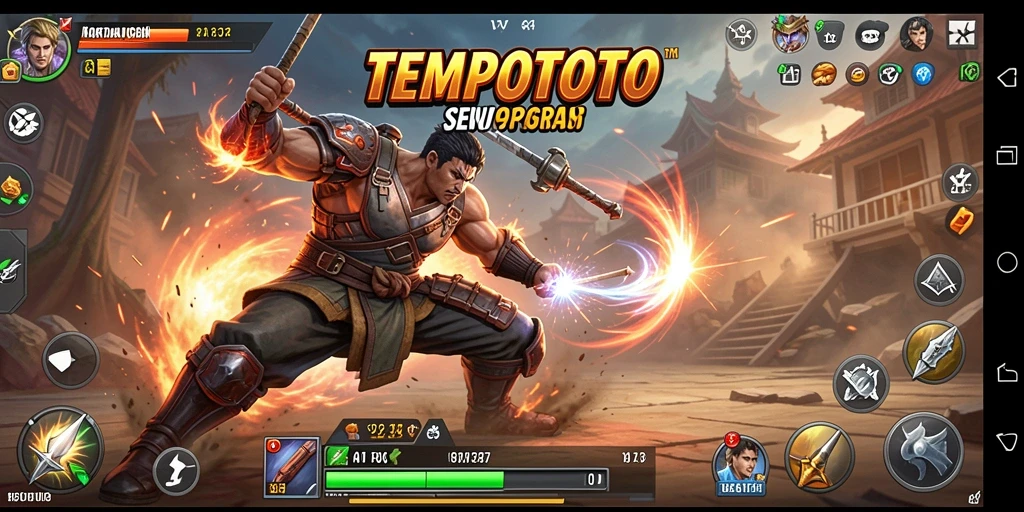 Screenshot gameplay TEMPOTOTO yang mendebarkan dan penuh aksi.