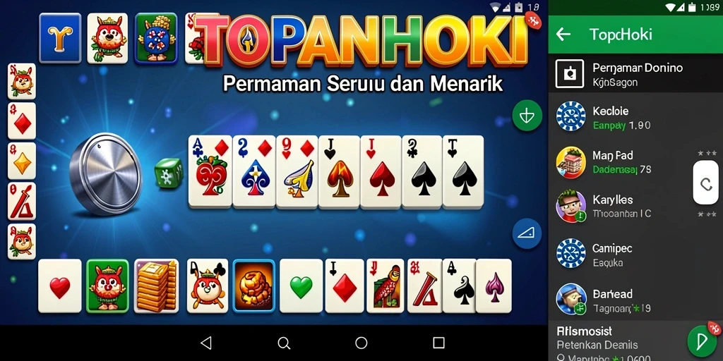 Tampilan gameplay seru di TOPANHOKI yang menantang.