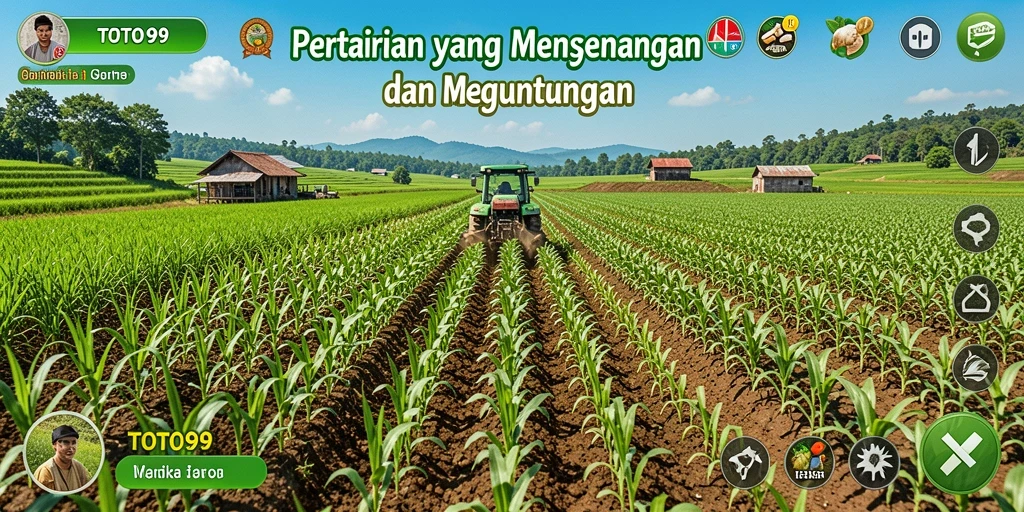 Tampilan gameplay TOTO99 dengan fokus pada pertanian yang seru.