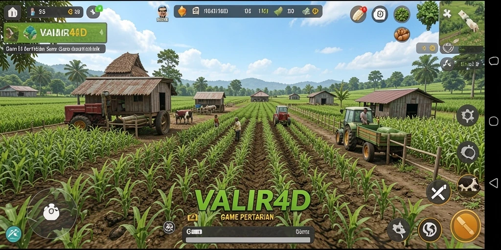Tangkapan layar VALIR4D menunjukkan gameplay yang seru dan interaktif di dunia pertanian.