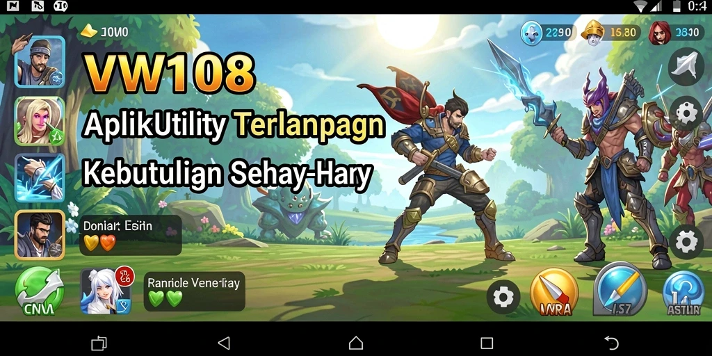 Tampilan utama VW108 dengan fitur-fitur Utility yang bermanfaat.
