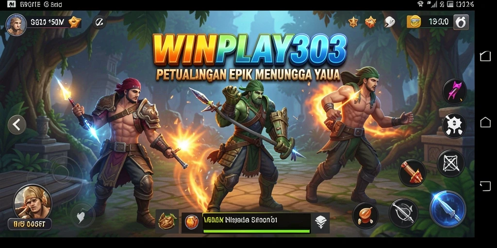Screenshot dari gameplay WINPLAY303 menampilkan karakter dalam misi petualangan.