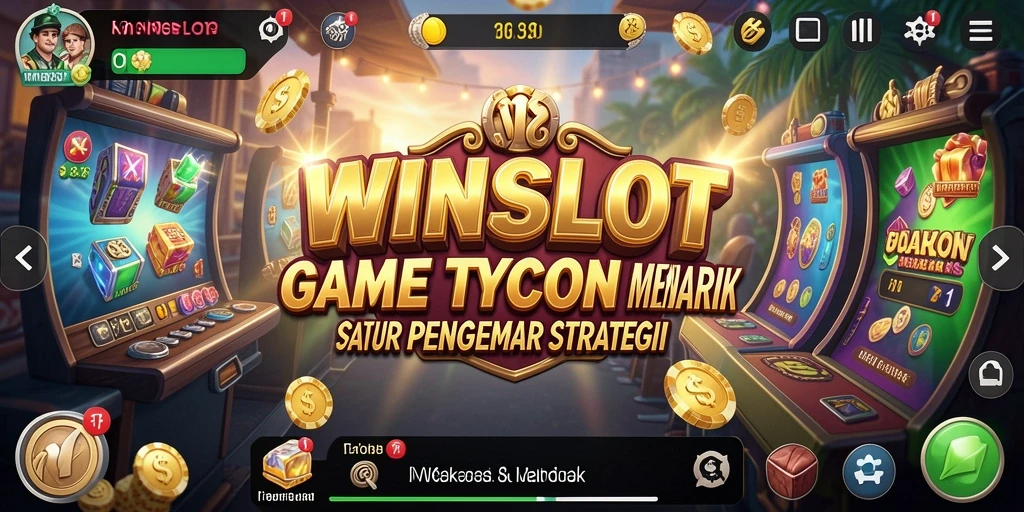 Tangkapan layar utama WINSLOT menampilkan gameplay aktif dan seru di mesin slot.